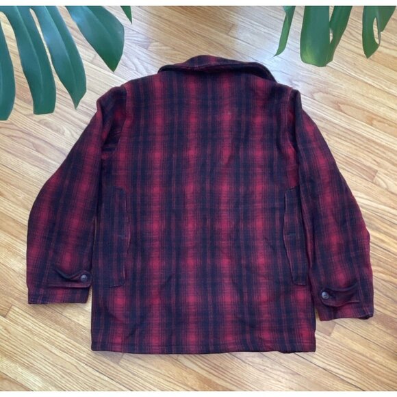 Vintage 50s 60s XL (size 46) Woolrich 503 Mackinaw Buffalo Plaid Wool Hunting Ja - Picture 2 of 11